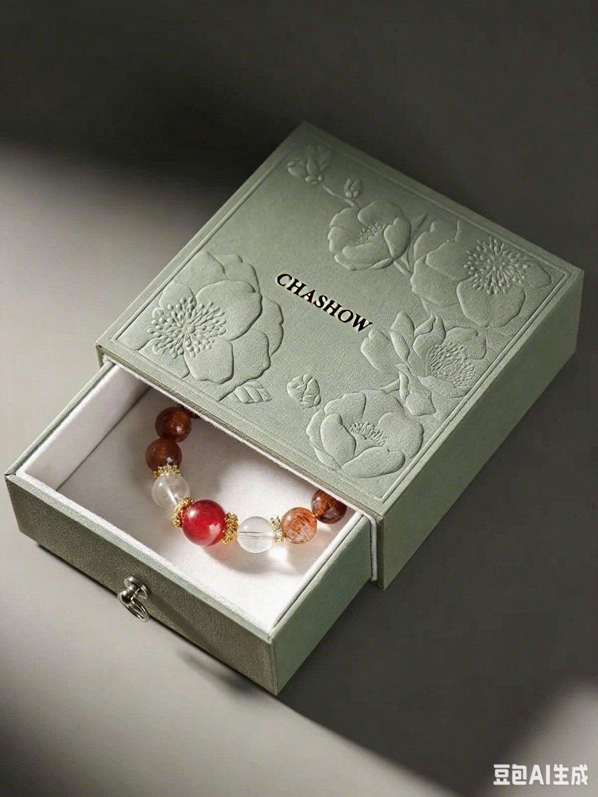 Gu Jin Xiang 'Tan Ying' 23-Bead Bracelet - CHA SHOW gift packaging box