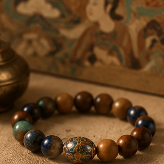 Dunhuang Harmony - traditional Chinese incense bead bracelet made by hand