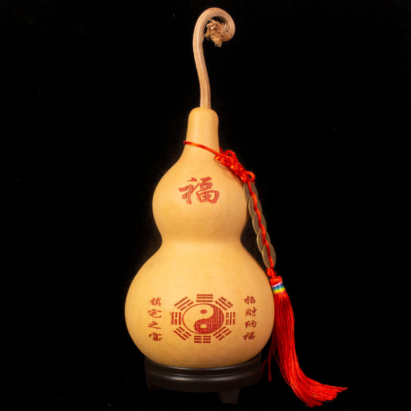 Traditional Brass Bagua Gourd - Feng Shui Wu Lou for Protection and Good Luck