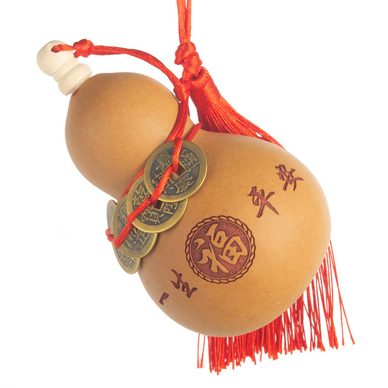 Traditional Brass Bagua Gourd - Feng Shui Wu Lou for Protection and Good Luck
