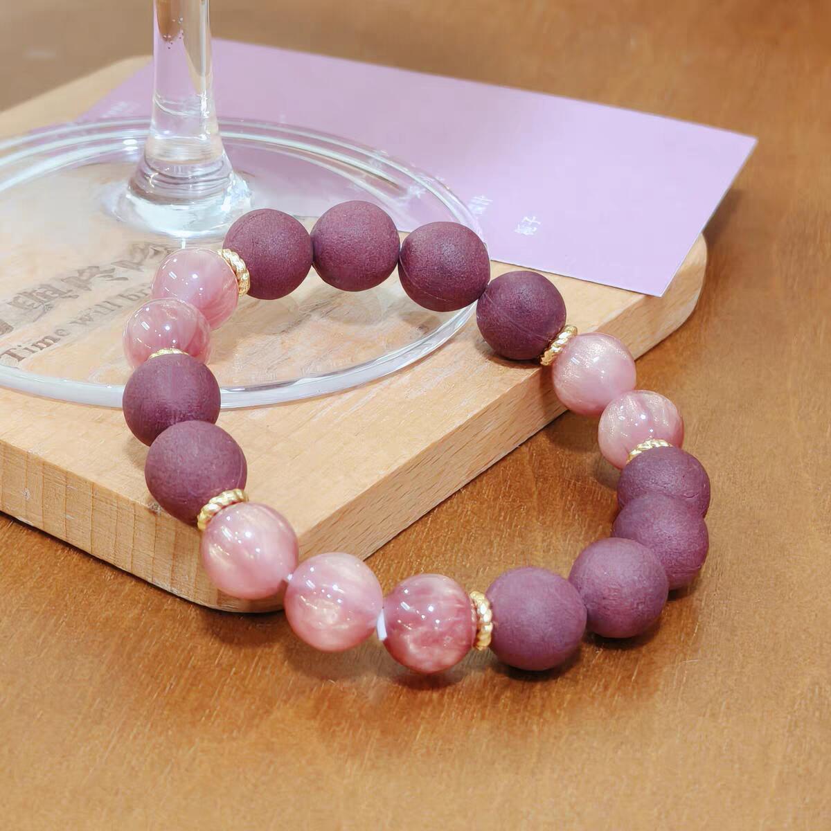 Rose Letter handcrafted rose incense bracelet — natural rose, osmanthus and sandalwood beads