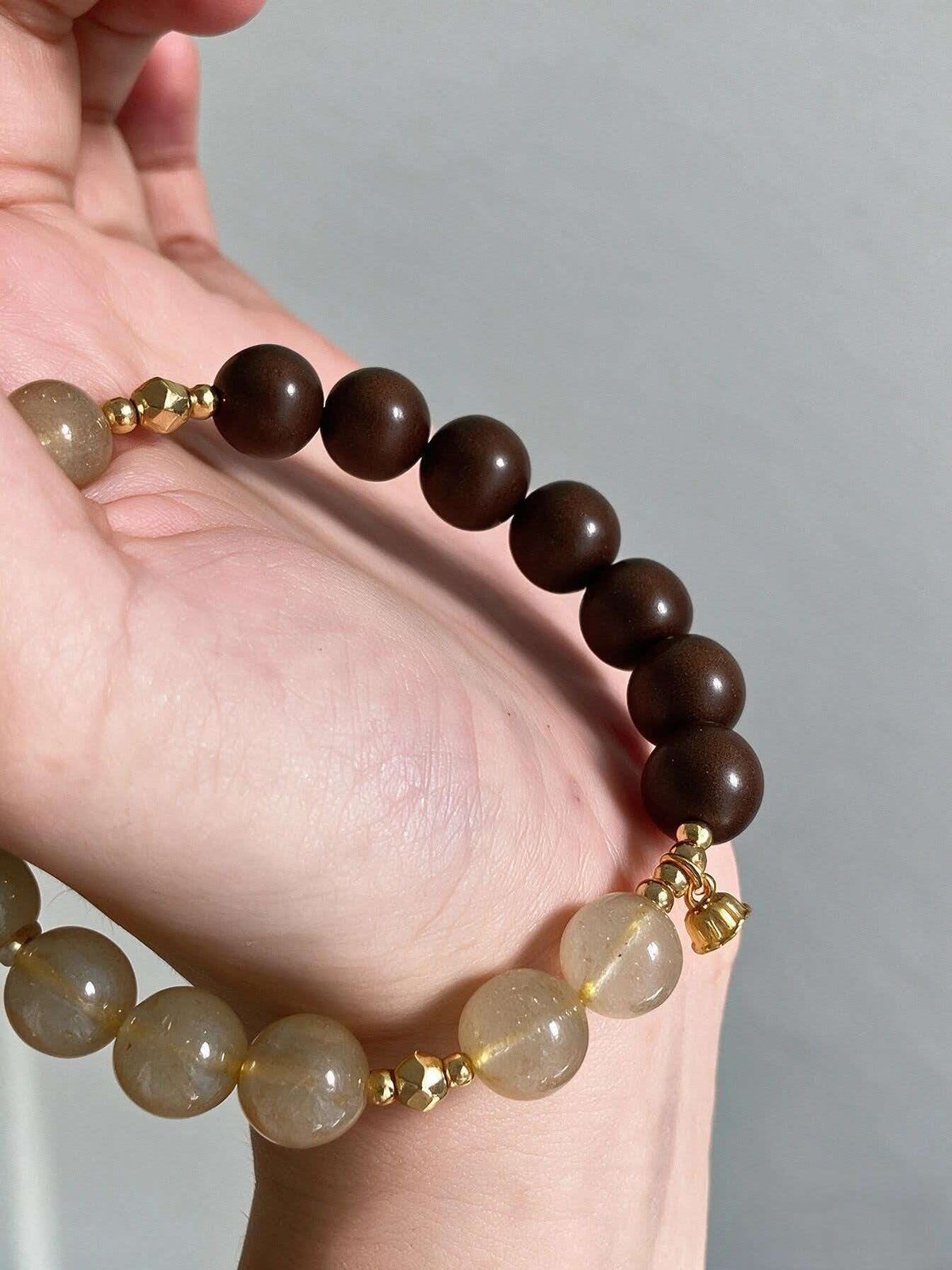 Citrine abundance bracelet worn on wrist