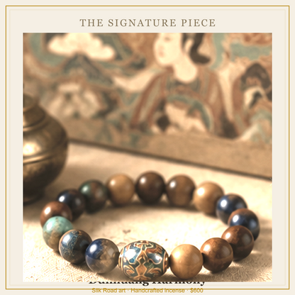 Dunhuang Harmony - artisan handcrafted incense bead bracelet for daily wear