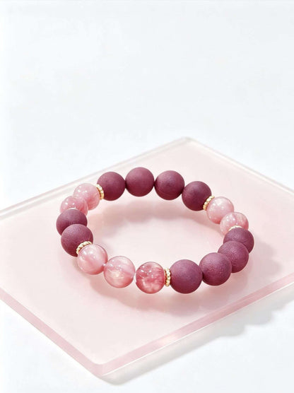 Pink rose quartz bracelet self-care gift