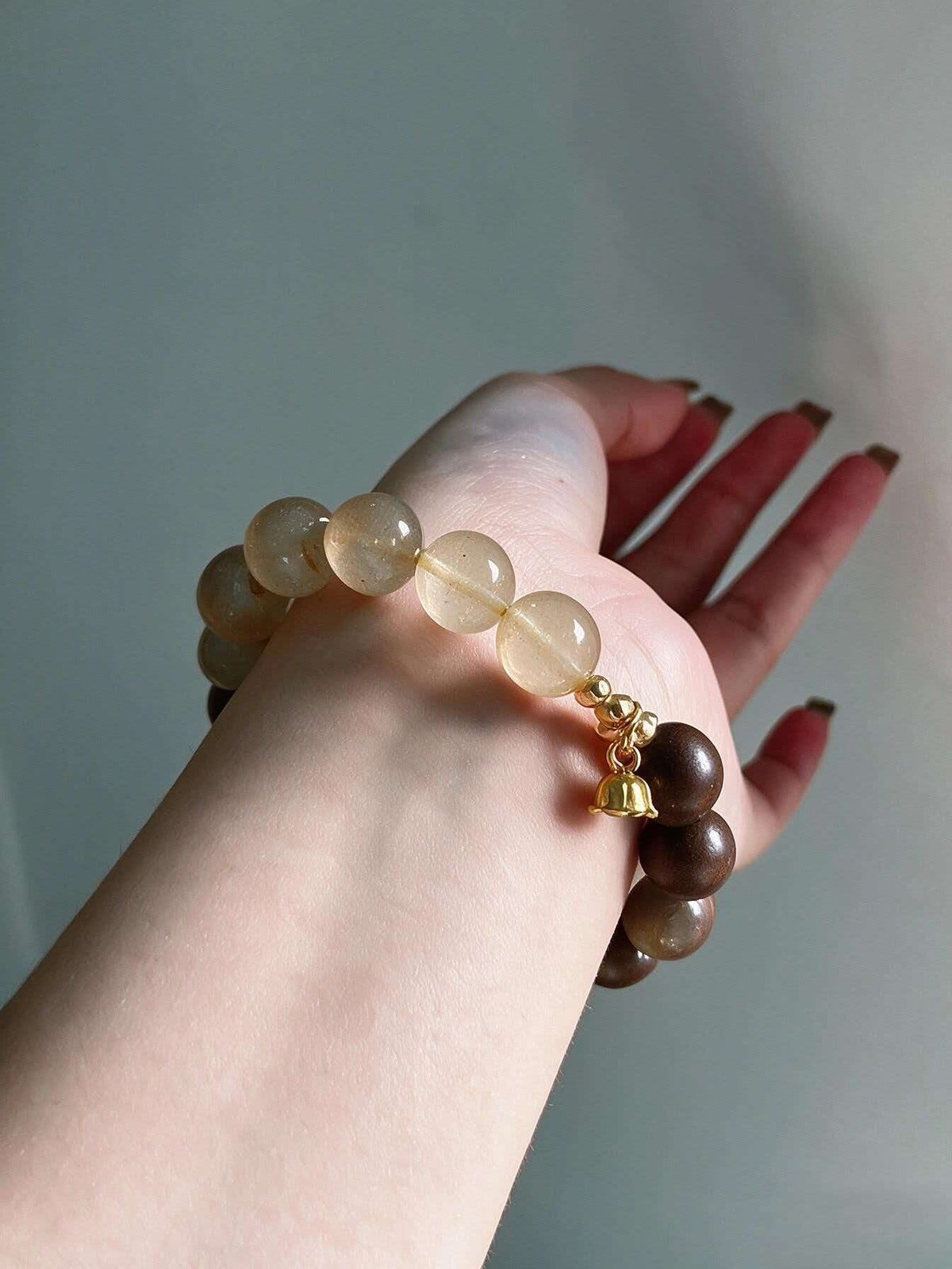 Golden citrine crystal bracelet wellness gift