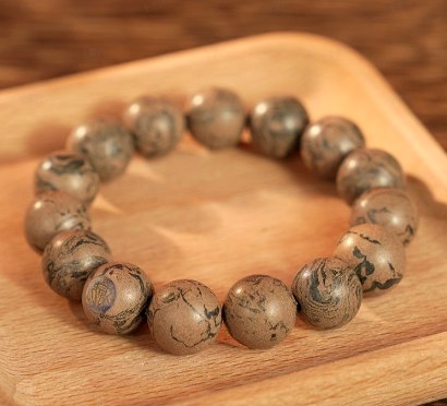 Dunhuang Black Tortoise 12mm Bracelet - traditional Chinese incense bead bracelet made by hand