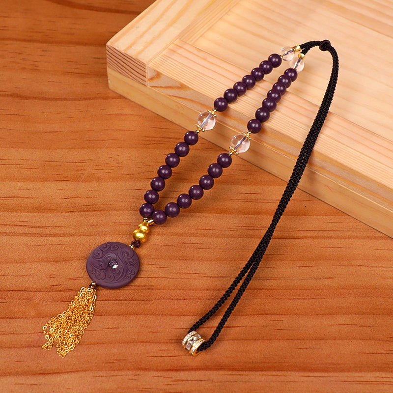 Golden Gourd Peace Buckle Bracelet - traditional Chinese incense bead bracelet made by hand