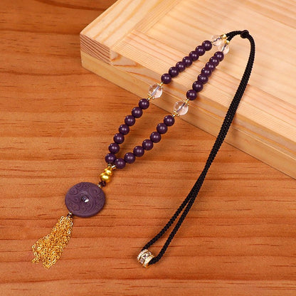 Golden Gourd Peace Buckle Bracelet - traditional Chinese incense bead bracelet made by hand