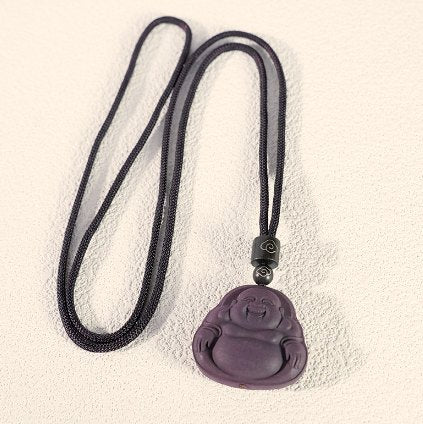 Maitreya Buddha Pendant - traditional Chinese incense bead bracelet made by hand