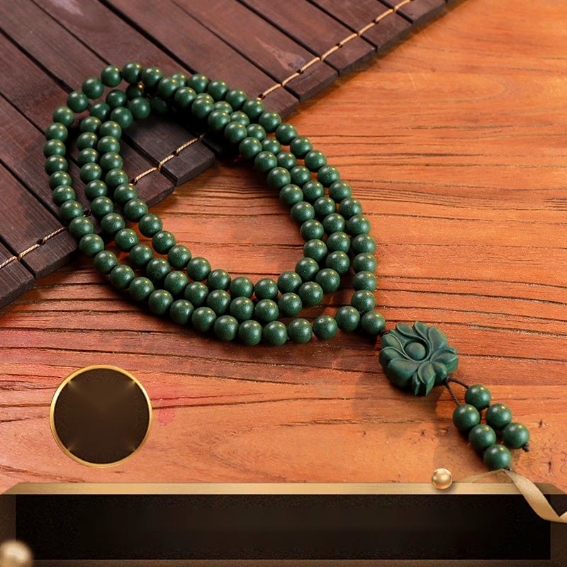 Meng Ling Xiang 108-Bead Lotus Bracelet - traditional Chinese incense bead bracelet made by hand