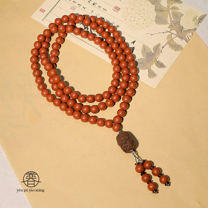 Osmanthus 108-Bead 10mm Barrel Bracelet - traditional Chinese incense bead bracelet made by hand