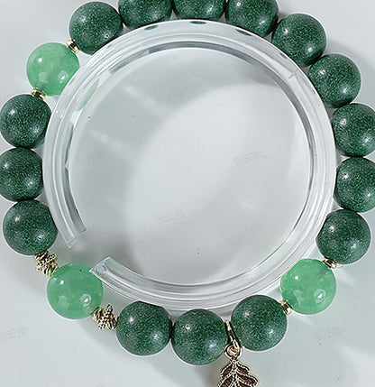 Qing Lin Sui 'Cui Lin' 10mm Bracelet - natural hand-rolled incense bead bracelet detail