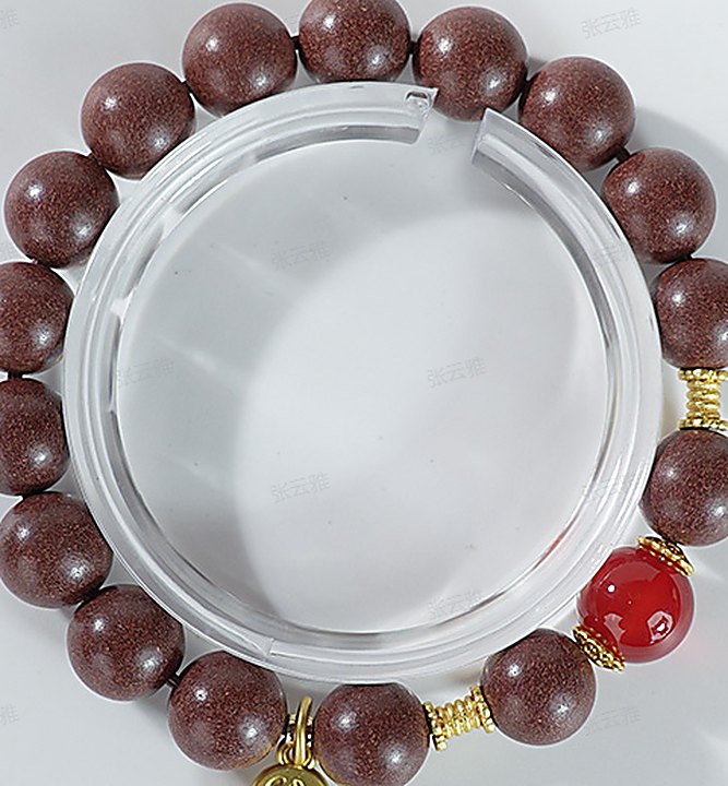 Rose Incense 'Qiu Mei' 10mm Bracelet - natural hand-rolled incense bead bracelet detail