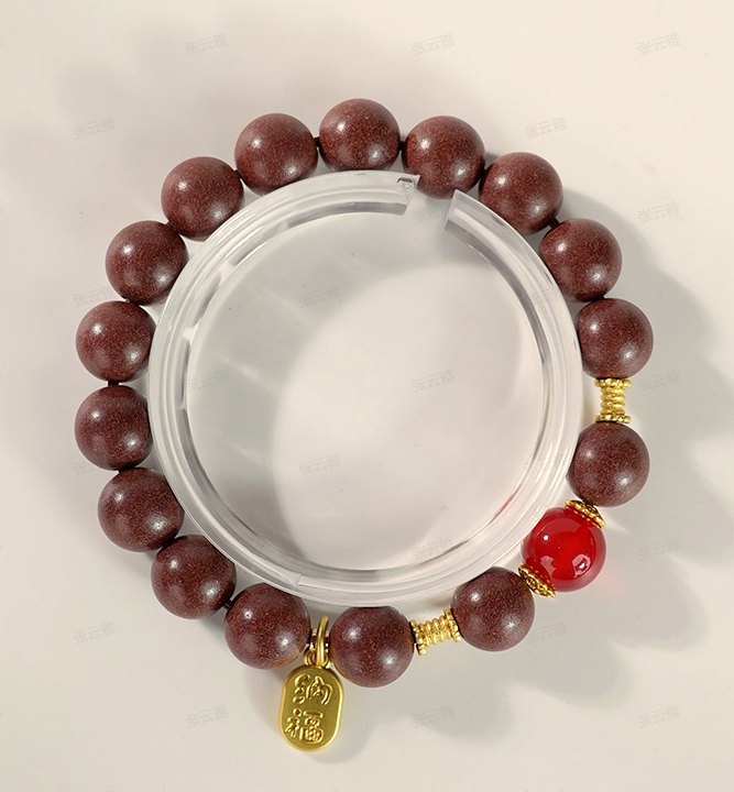 Rose Incense 'Qiu Mei' 10mm Bracelet - traditional Chinese incense bead bracelet made by hand