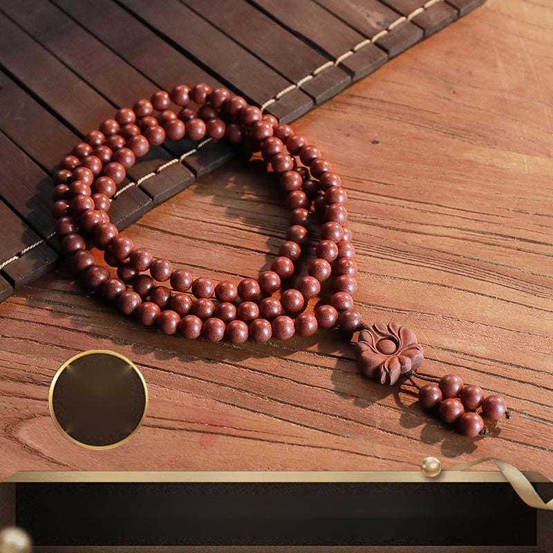 Rose Incense 108-Bead Lotus Bracelet - handcrafted incense bead bracelet by CHA SHOW
