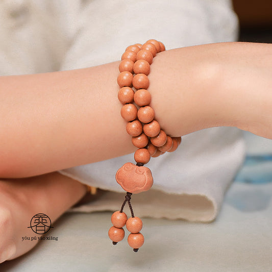 Xi Ji Xiang 'Ruyi' Double-Row Bracelet - handcrafted incense bead bracelet by CHA SHOW