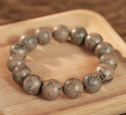 Dunhuang Black Tortoise 12mm Bracelet - handcrafted incense bead bracelet by CHA SHOW
