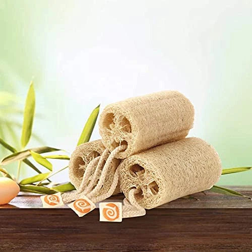 Pospetia Natural Loofah, Loofah Scrub, Bath Sponge, Exfoliating Bath Sponge, Bei