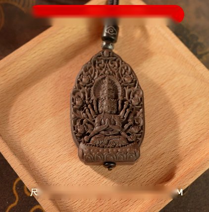 Thousand-Hand Guanyin Pendant (Rat) - traditional Chinese incense bead bracelet made by hand