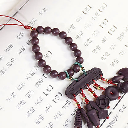 Ward Off Evil 'Ba Bao' Bracelet - natural hand-rolled incense bead bracelet detail