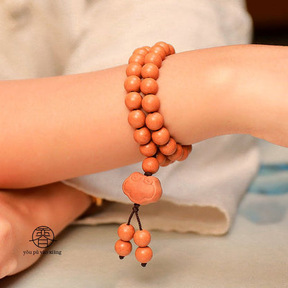 Xi Ji Xiang 'Ruyi' Double-Row Bracelet - traditional Chinese incense bead bracelet made by hand